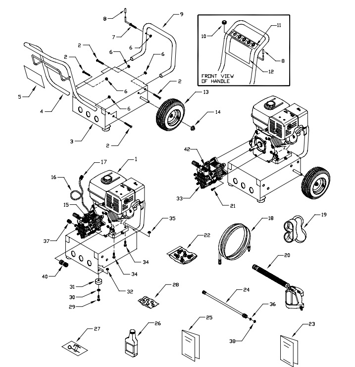 GENERAC 1418-0 parts breakdown